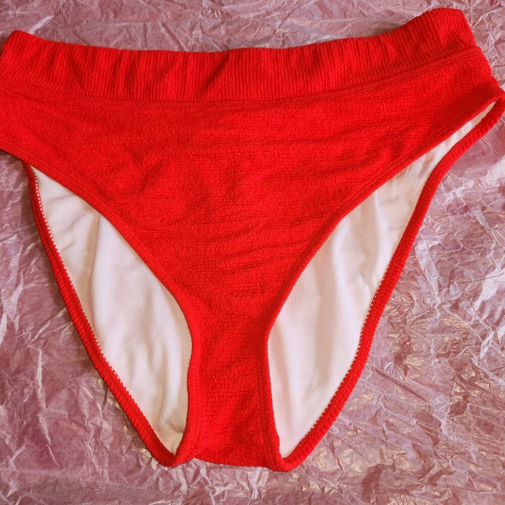 Plus XXL Women's Red Bikini Bottom Bathing Suit Beach Swimsuit Swimming Cabana
